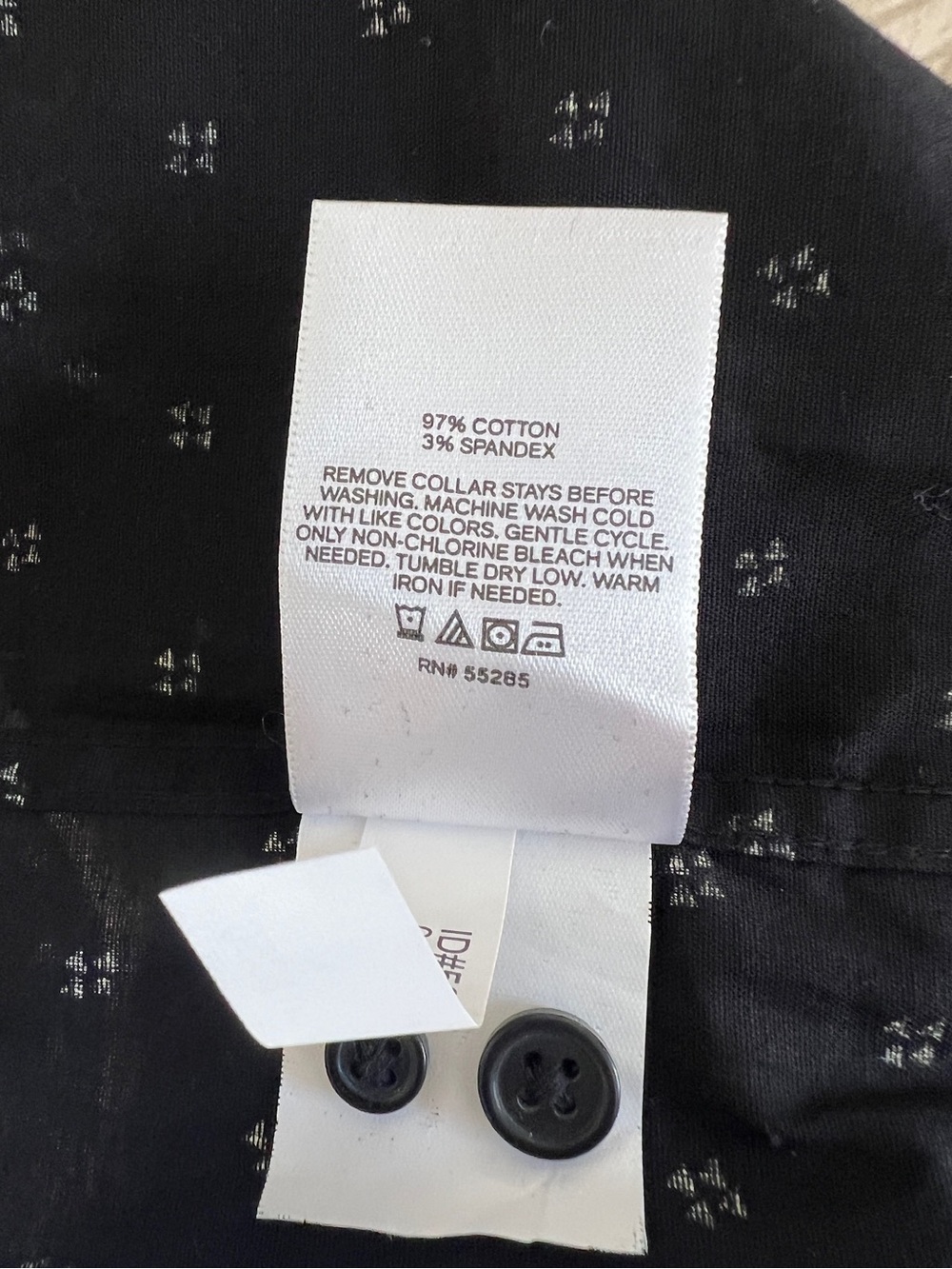 Express Extra Slim 1MX Button-Up Shirt Black Triangle Print Size M - Picture 6 of 8